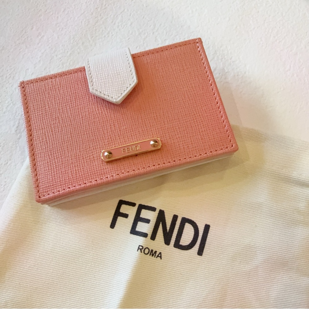 Fendi Pink and White Wallet